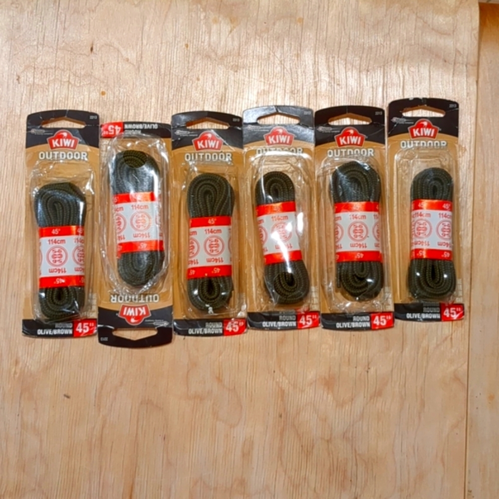 6 packs Kiwi outdoor laces